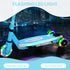 Electric Scooter for Kids Aged 4-7 Years, with Flashing LED Lights, Rear Auxiliary Wheels, Blue
