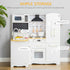 Kids Kitchen Playset, Large Pretend Role Play Kitchen, White