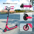 Electric Scooter, 120W Motor E-Scooter, Adjustable Height, Rear Brake for Ages 6+ Years - Pink