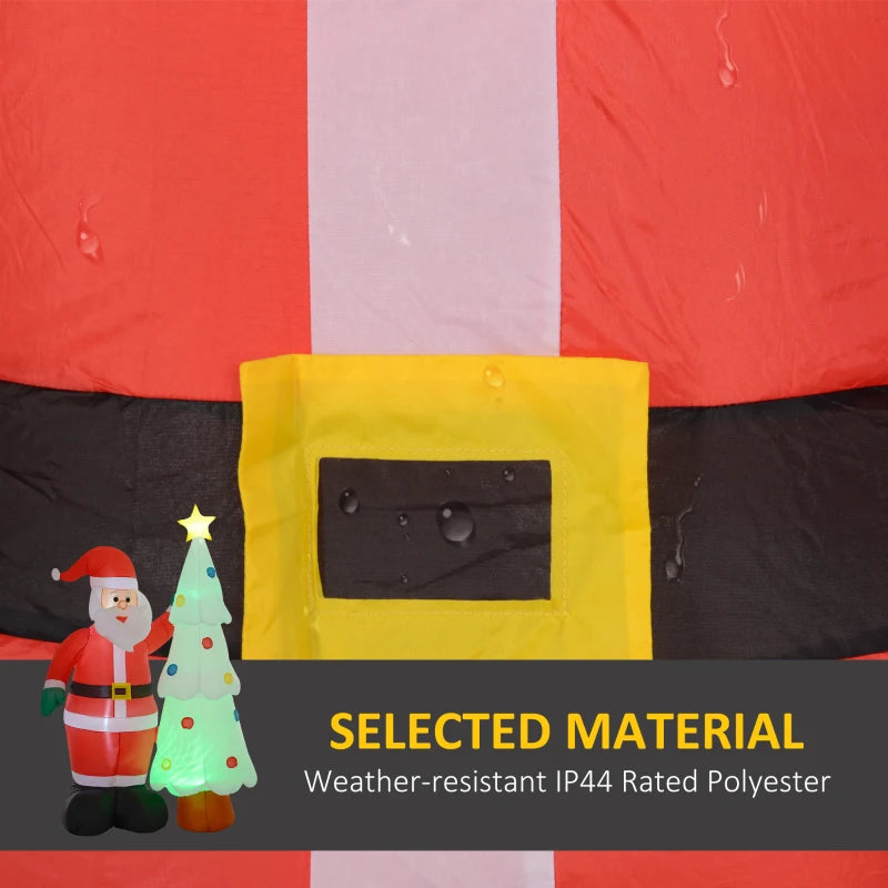 7ft Christmas Inflatable Decoration Santa Claus and Christmas Tree with Rotating Magic Ball Light, Blow-Up Outdoor LED Yard Display for Lawn Garden Party