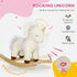 Rocking Horse with Unicorn Design, Sounds, for Ages 2-4 Years, White