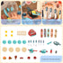50 Pcs Kids Kitchen Play set Fast Food Trolley Cart Pretend Playset Toys with Play Food Cashier Register Accessories Gift for Boys Girls Age 3-6