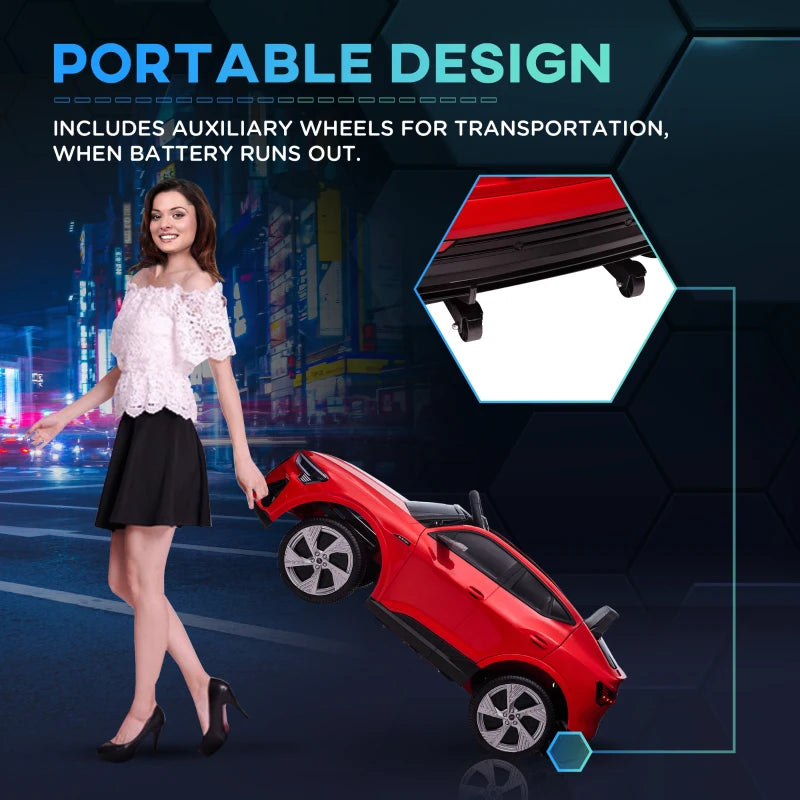 Audi E-tron Licensed 12V Kids Electric Ride on, Electric Car for Kids, with Parental Remote, Music Lights MP3, Suspension Wheels, for 3-5 Years, Red