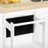 2 in 1 Kids Kitchen Step Stool with Safety Rail Toddler Steps with Chalkboard for Kitchen Bathroom, White