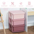 3 Drawers Plastic Storage Units, 3 Tier Kids Storage Units, Children Toy Chest for Nursery, Playroom, Bedroom, Pink