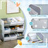 Kids Storage Rack, with Nine Removable Baskets, for Nursery, Bedroom, Playroom - Grey