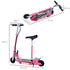 Foldable Powered Scooter with Adjustable Seat, Brake, Pink
