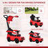 3 in 1 Kids Children Ride on Push Car Toddler Sliding Car G350 Licensed Walker Foot to Floor Slider Push-Along with Horn Steering Wheel NO POWER Manual, Red