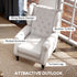 Wingback Accent Chair, Retro Upholstered Button Tufted Occasional Chair for Living Room and Bedroom, Cream White