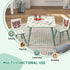 Kids and Table Chairs, Children Desk with Two Chairs, Toddler Furniture Set, for Ages 3-6 Years - Green