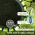 100cm Diameter Kid Nest Swing Seat with Height Adjustable Ropes for Outdoor, Indoor, Black/Green