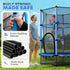 4.6FT/55" Kids Trampoline with Safety Enclosure, Outdoor Indoor Use, for Ages 3-10 Years, Blue