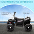 12V Kids Electric Quad Bike w/ Spring Suspension System, Forward, Backward, LED Light, Music, MP3, White