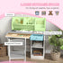 Two-Piece Kids Desk and Chair Set with Storage, for Ages 5-8 Years - Grey