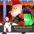 6.6ft Inflatable Santa Riding Polar Bear Decoration
