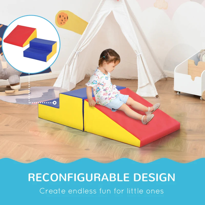 2-Piece Soft Playset for Toddlers, Climbing, Crawling, For ages 12-36 Months, Red