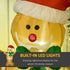 6ft Christmas Inflatable Gingerbread Man & Santa Hat Safe Outdoor Decoration w/ LED Lights Accessories