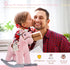 Kids Plush Ride-On Rocking Horse Toy Rocker with Plush Toy Realistic Sounds for Child 18-36 Months Pink