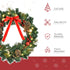 60cm Pre-Lit Artificial Christmas Door Wreath Holly LED Decor Pine Cones Hanging Glittered Festival Indoor Outdoor Decoration