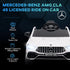 Mercedes-Benz AMG CLA 45 Licensed 12V Kids Electric Car Ride on Car w/ Remote, Suspension Lights Music Horn - White