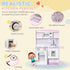 Kids Kitchen Playset, with Lights, Sounds, Microwave, Sink and Storage - Pink