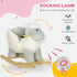 Rocking Horse, Ride on Lamb with Safety Belt, Sound, for Ages 18-36 Months, Grey