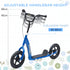 Kids Scooter Kick Scooter, with 12" EVA Tyres, Rear Brake, Big Wheels Scooter for 5-12 Years , Blue