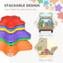 Balance Stepping Stones Kids, 6-Piece Starfish Style Non-slip Obstacle Course, Stackable Balance Blocks, Garden Sensory Toys for Toddler 3-8 Years, Indoor Outdoor, Multicoloured