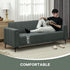 Three-Seater Relaxed Modern Sofa - Grey
