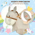 Kids Rocking Horse, Children Plush Ride On Donkey Animal Rocker w/ Sound, Wood Base Seat, Safety Belt, Baby Toy Rocker for Toddler 18 - 36 Months, Grey