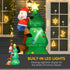 6ft Inflatable Christmas Tree, LED Lighted with Santa Claus Dog for Home Indoor Outdoor Garden Lawn Decoration Party Prop