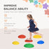Six-Piece Kids Stepping Stones, with Non-Slip Mats, Balance River Stones