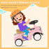 Foot to Floor Slider for Toddlers with Under-Seat Storage, Ride on Sliding Car with Horn, for Ages 12-36 Months - Pink
