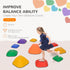 Balance Stepping Stones for Kids, 11-Piece Non-Slip Stackable River Stones, Obstacle Courses for Balance and Motor Skill