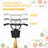 Kids Scooter, Kick Stunt Scooter with Adjustable Handlebar, Dual Brakes, Basket, Cupholder, Mudguard, 16" Inflatable Rubber Wheels, for 5-12 years, Orange