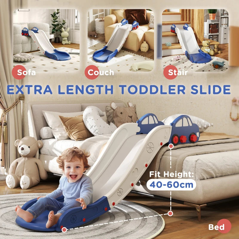 Kids Slide for Bed, Sofa, with Extended Length, Easy to assemble and Store, Blue
