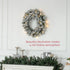 60" Snowy Pine Cone and Berry Christmas Wreath, with LED Lights