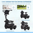 3 in 1 Kids Children Ride on Push Car Toddler Sliding Car G350 Licensed Walker Foot to Floor Slider Push-Along with Horn Steering Wheel NO POWER Manual, Black