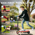 Foldable Electric Scooter, with LED Headlights, for Ages 7-14 Years, Red