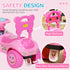 Foot to Floor oddler Ride on Toy w/ Music, Light, Horn, Under Seat Storage, Anti-Over-Backwards Device, Pink