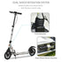 Teen/Adults Aluminium Folding Kick Scooter w/ Shock Mitigation System Silver