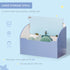 Kids Wooden Toy Box Children Storage Chest Bench Organiser Safety Hinge Bedroom Playroom Furniture Blue