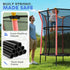 Kids Trampoline Mini Bouncer with Enclosure Safety Net For Ages 3-10 Years - Red