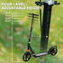 Kids Scooter with Four-Level Adjustable Handlebar, Dual Brake System, 200mm Wheels, ABEC-7 Bearings, Black