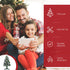 3ft White Light Artificial Christmas Tree w/ 90 LEDs Star Topper Tri-Base Full Bodied Seasonal Decoration Pre-Lit Home