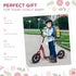 Kids Scooter Kick Scooter, with 12" EVA Tyres, Rear Brake, Big Wheels Scooter for 5-12 Years , Red