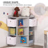 Kids Bookcase, 3 Tier Toy Organiser Storage Unit BookShelf with 3 Non-woven Fabric Drawers, Anti-tip Device, for Bedroom, Children's Room, Playroom, Grey