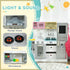 Toy Kitchen with Lights, Sounds, Apron and Chef Hat, Ice Maker, Microwave, for Ages 3-6 Years - White