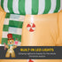 7.5ft Christmas Inflatable Gingerbread Man with Candy Cane and LED Lights, Blow-Up Outdoor LED Garden Display for Lawn, Party