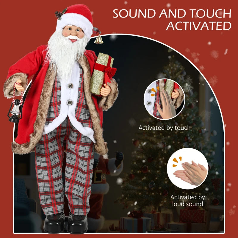 4'6" Animated Santa Claus Figure, with Sound - Red